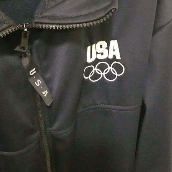 Official Vintage Olympic Zip up Sweat jacket Wmn's sz XL - Picture 4 of 6